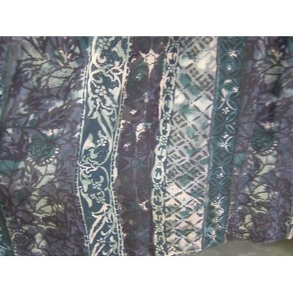 VTG 90's Options Melrose Sueded 100% Silk Skirt Size Medium Muted Colors Floral - Picture 2 of 6